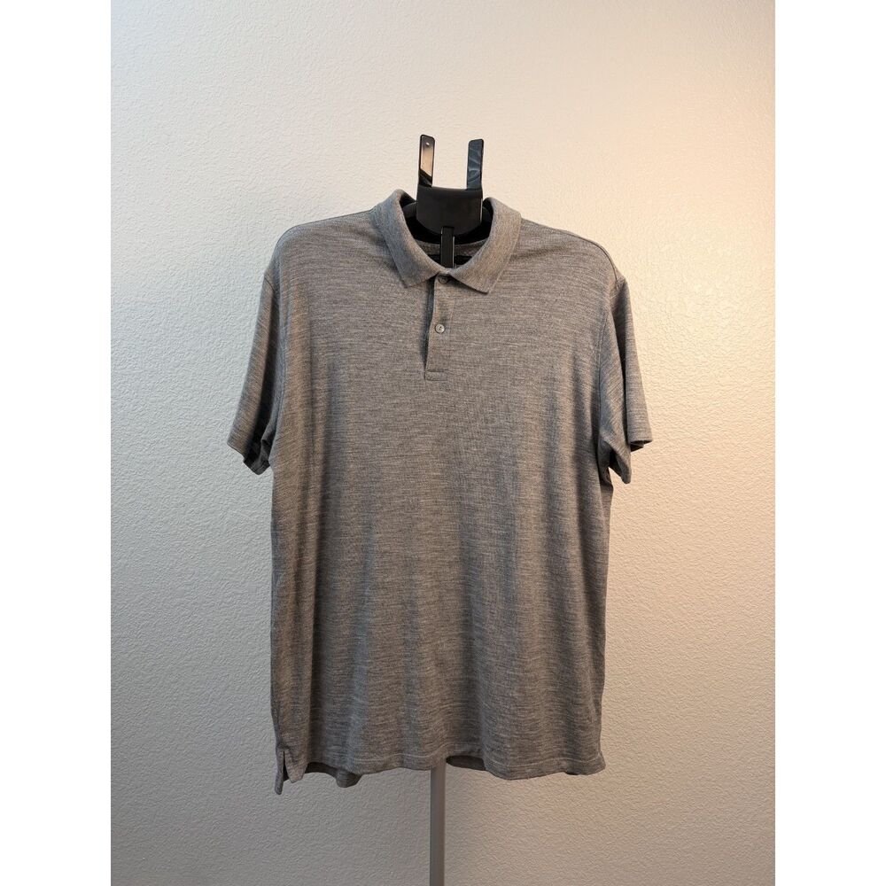 Wool & Prince 100% Merino Wool Polo Men’s XL Gray Short Sleeve Shirt